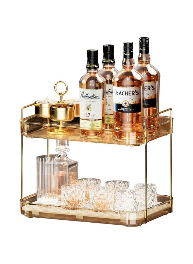 Seoneiro Whiskey Glass Holder, Coffee Cup Food Tray, Bathroom Counter Organizer, Dresser-Cosmetic-Skin Care Organizer, Kitchen Spice Rack. - Image 1
