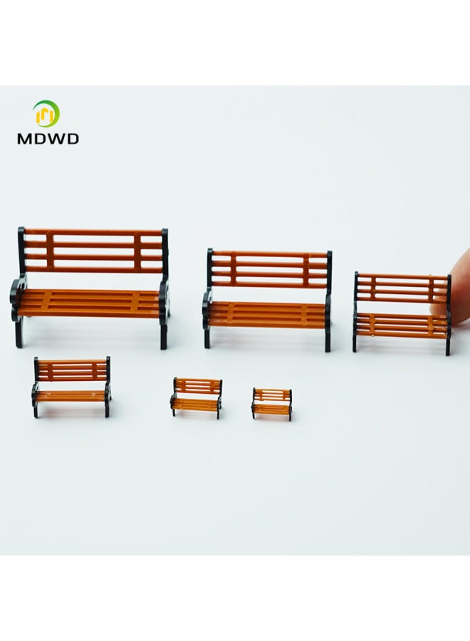 Miniature Park Bench Square Patio Chair Model Building Community Ring Art Material Colorful DIY Architectural Model Plastic-Color:1:50  - Image 4