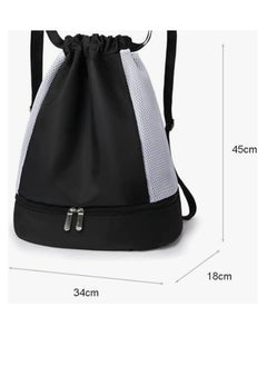 Generic Drawstring Gym Bag Drawstring Backpack Sports Gym Bag Swimming Bag Waterproof Gym Backpack String Sports Bag Swim String Backpack  - Image 5