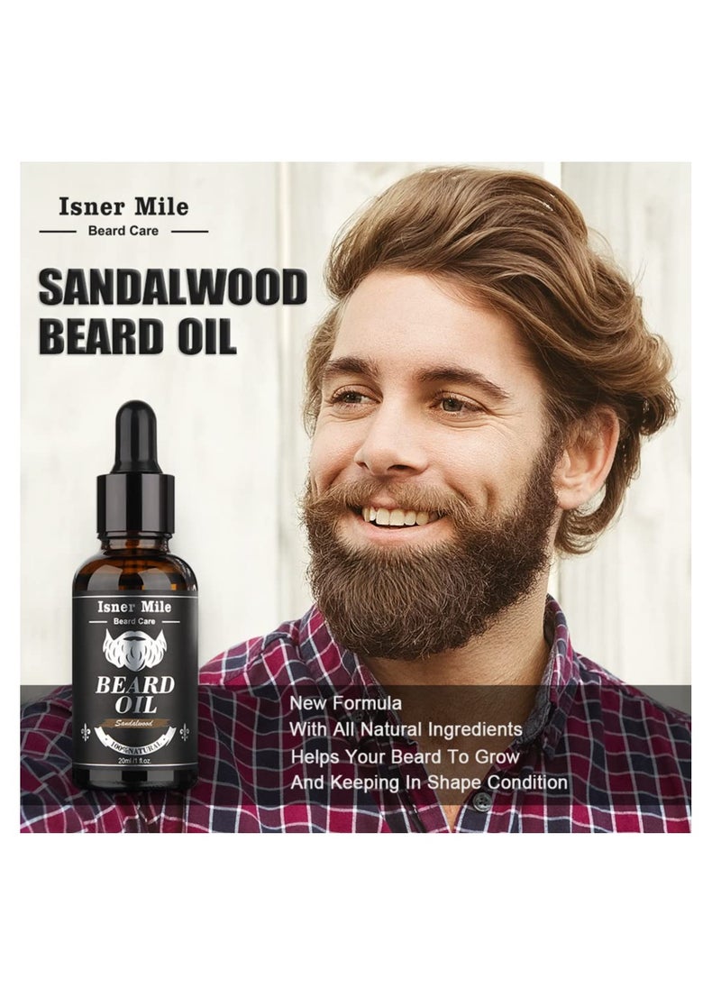 isner mile - Isner Mile Beard Kit for Men, Grooming & Trimming Tool Complete Set with Shampoo Wash, Beard Care Oil, Balm, Brush, Comb, Scissors & Storage Bag, Birthday Gifts for Him Men Dad Father Boyfriend - Image 1