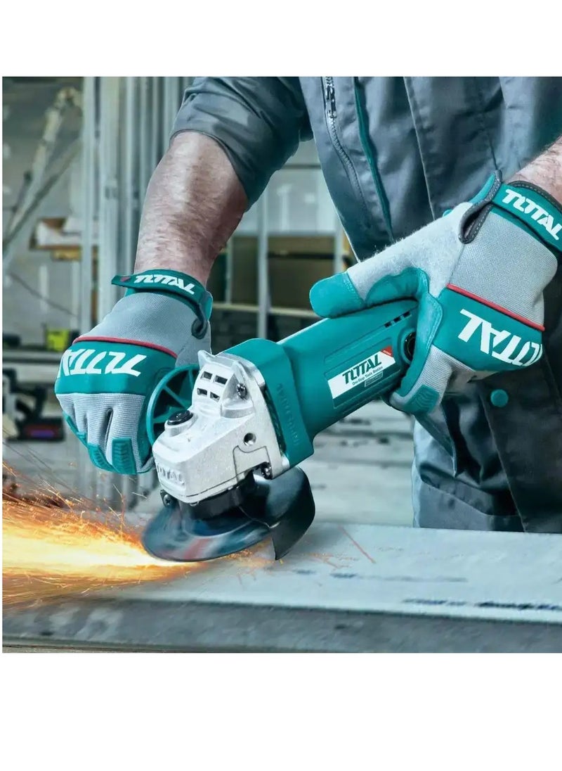 TOTAL Total 900W Angle Grinder, 125mm Disc, 12000RPM – Powerful Grinding Tool with Auxiliary Handle for Metal, Stone, and Concrete – TG10912556  - Image 2