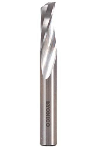 YONICO Solid Carbide Single Flute Upcut End Mill Router Bits CNC Spiral O Flute 1/4-Inch Diameter 1/4-Inch Shank 31013-SC - Image 1