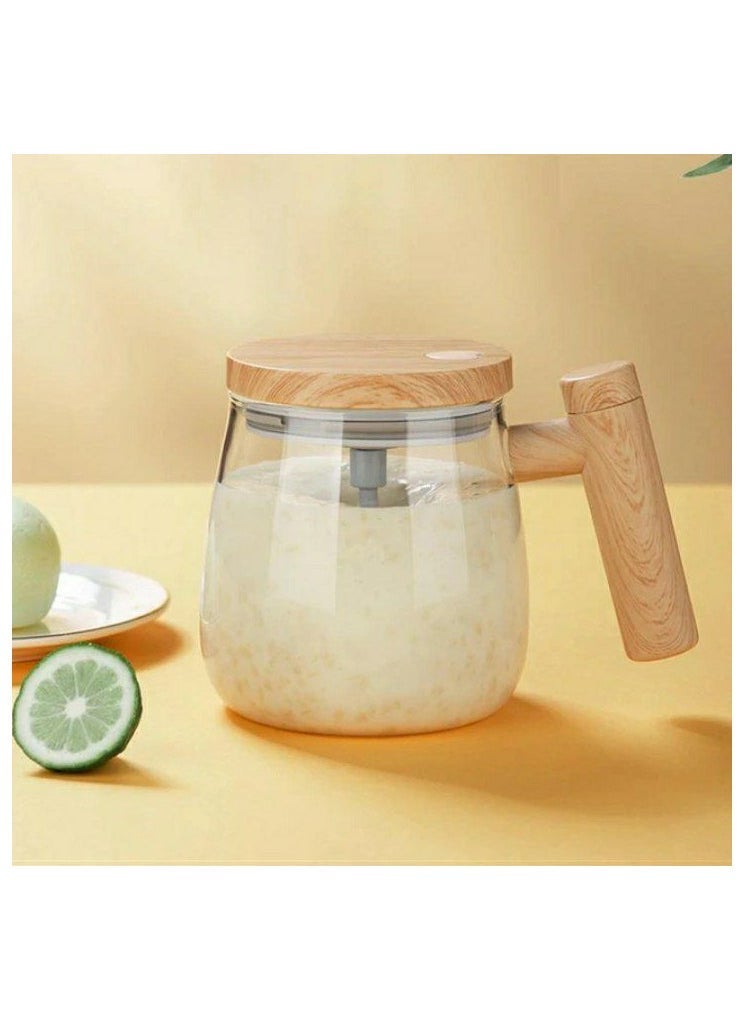 دينكس كوب خلط القهوة الكهربائي المصنوع من الزجاج المقاوم للحرارة والبرودة، سهل التنظيف ويعمل بلمسة واحدة - Image 1