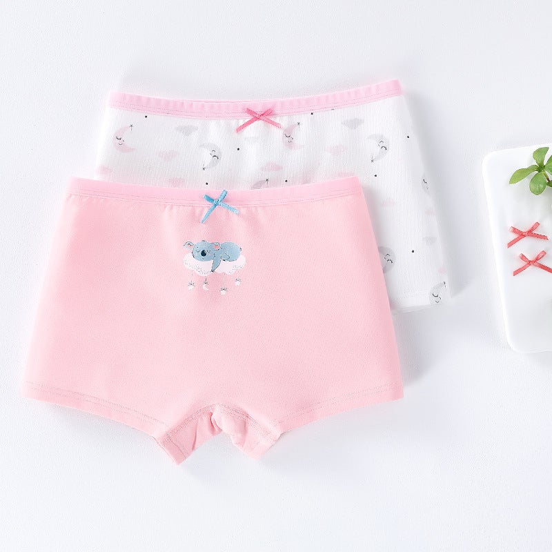 Girls Cotton Cartoon Briefs Antibacterial Kids Underwear GD210# Boxers/2 Pack 