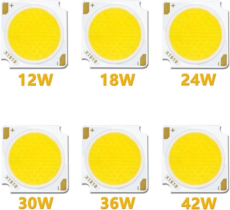 2pcs LED COB Bridgelux Chip 12W 18W 24W 30W 36W 42W 19 * 19mm DC36-39V LED RA97 Track Lamp Downlight Light Source Accessory(Warm White 3000K,36W) - Image 3