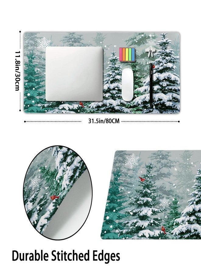 aportt Christmas Mouse Pad Green Christmas Tree Xmas Holiday Winter Extended Mousepad - Image 3