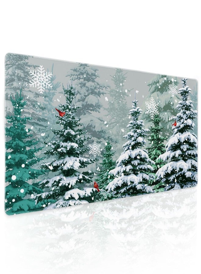 aportt Christmas Mouse Pad Green Christmas Tree Xmas Holiday Winter Extended Mousepad - Image 1