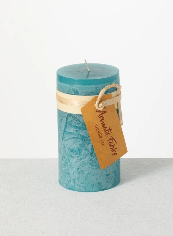 FIRSTROW First Row Aromatic Fables Scented Set of 2 Rustic Texture Pillar Candle 5 inch Set | Decorative Rustic Candles Natural Set Ideal for Wedding, Home Decor and Gifting (Pineapple) - Image 4