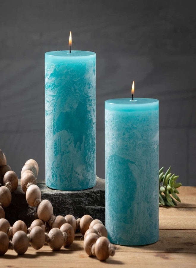 FIRSTROW First Row Aromatic Fables Scented Set of 2 Rustic Texture Pillar Candle 5 inch Set | Decorative Rustic Candles Natural Set Ideal for Wedding, Home Decor and Gifting (Pineapple) - Image 1