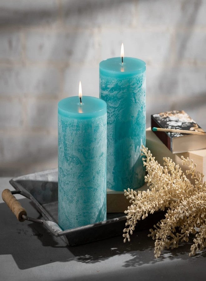 FIRSTROW First Row Aromatic Fables Scented Set of 2 Rustic Texture Pillar Candle 5 inch Set | Decorative Rustic Candles Natural Set Ideal for Wedding, Home Decor and Gifting (Pineapple) - Image 3
