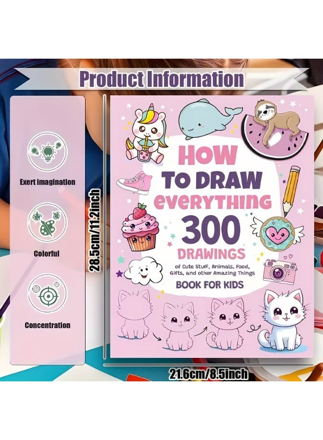 JAYATO 300 drawings How to Draw for Adults & Teens & Kids - Cute & Cozy Daily Relaxation Activity, Perfect for Stress Relief, Cozy Spaces & Holiday Gifting - Image 4