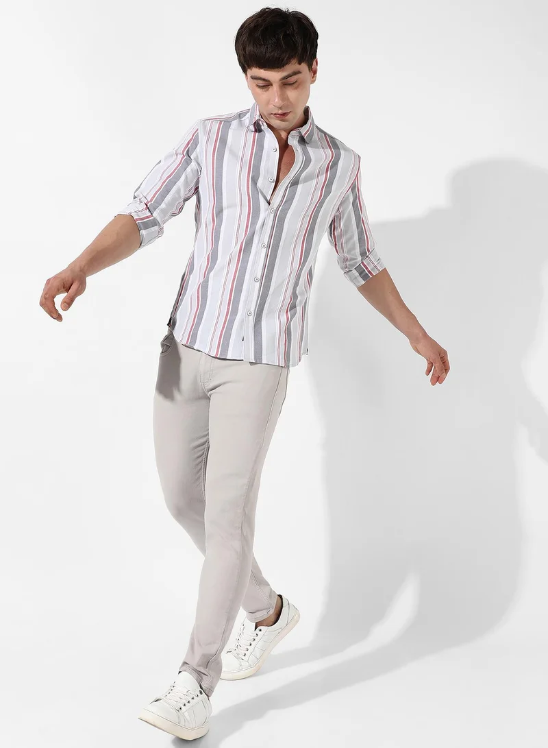 CAHOOT  Men's Multitrack Striped Button Up Shirt for Men | Best Price UAE
