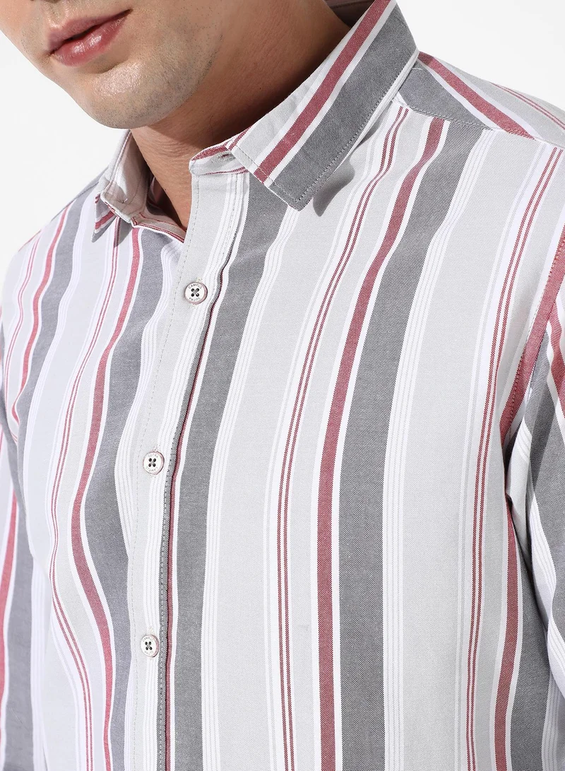 CAHOOT  Men's Multitrack Striped Button Up Shirt for Men | Best Price UAE