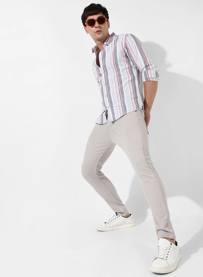 CAHOOT  Men's Multitrack Striped Button Up Shirt for Men | Best Price UAE