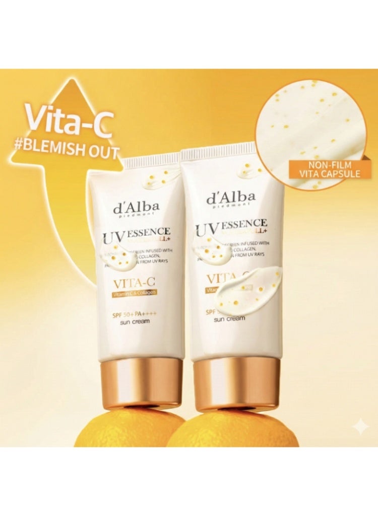 توريدن d’Alba Piedmont UV Essence Waterfull+ Vita-C Sun Cream واقي شمس كوري بفيتامين سي للترطيب والإشراق - Image 5