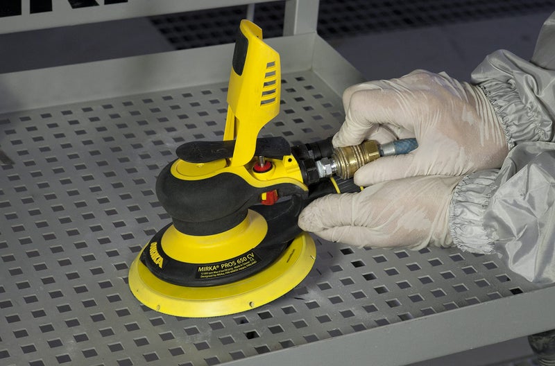 Mirka PROS Pneumatic Random Orbital Sander / 6 inch / 5mm orbit/Dust-free Sanding/MRP-650NV - Image 2