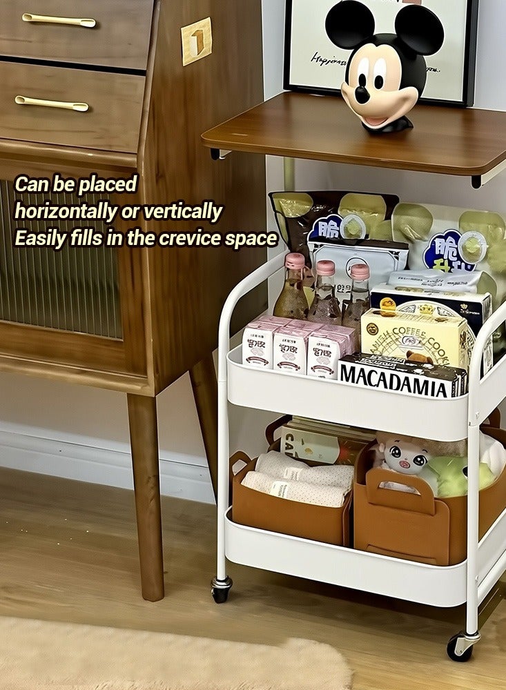 3Tier Kitchen Trolley Rack With Wheel Kitchen Storage Rack Side Table Table Top Design Storage Shelf  - Image 5