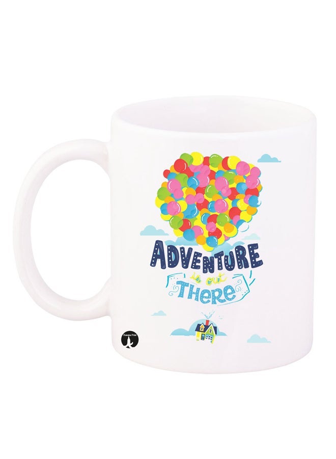 Printed Coffee Mug White/Red/Yellow 11ounce