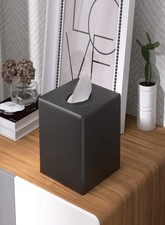 Black square desktop tissue holder (suitable for bathroom, countertop, dressing table, bedside table, living room and office) - Image 5