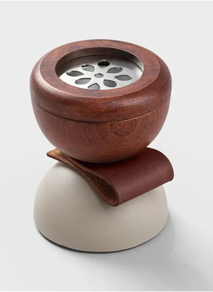 Generic Modern wooden incense burner with Elegant design and  leather strap 
