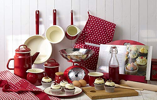 Dexam 17819184 Vintage Home Enamelware 400ml Turkish Coffee Pot, Claret Red - Image 2