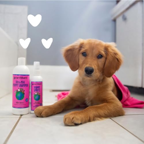 earthbath, Ultra-Mild Wild Cherry Puppy Shampoo - Extra Gentle & Tearless Dog Shampoo, Made in USA, Deodorizing Dog Wash, Cruelty Free Puppy Supplies, Shampoo for Smelly Dogs - 16 Oz (1 Pack) - Image 5