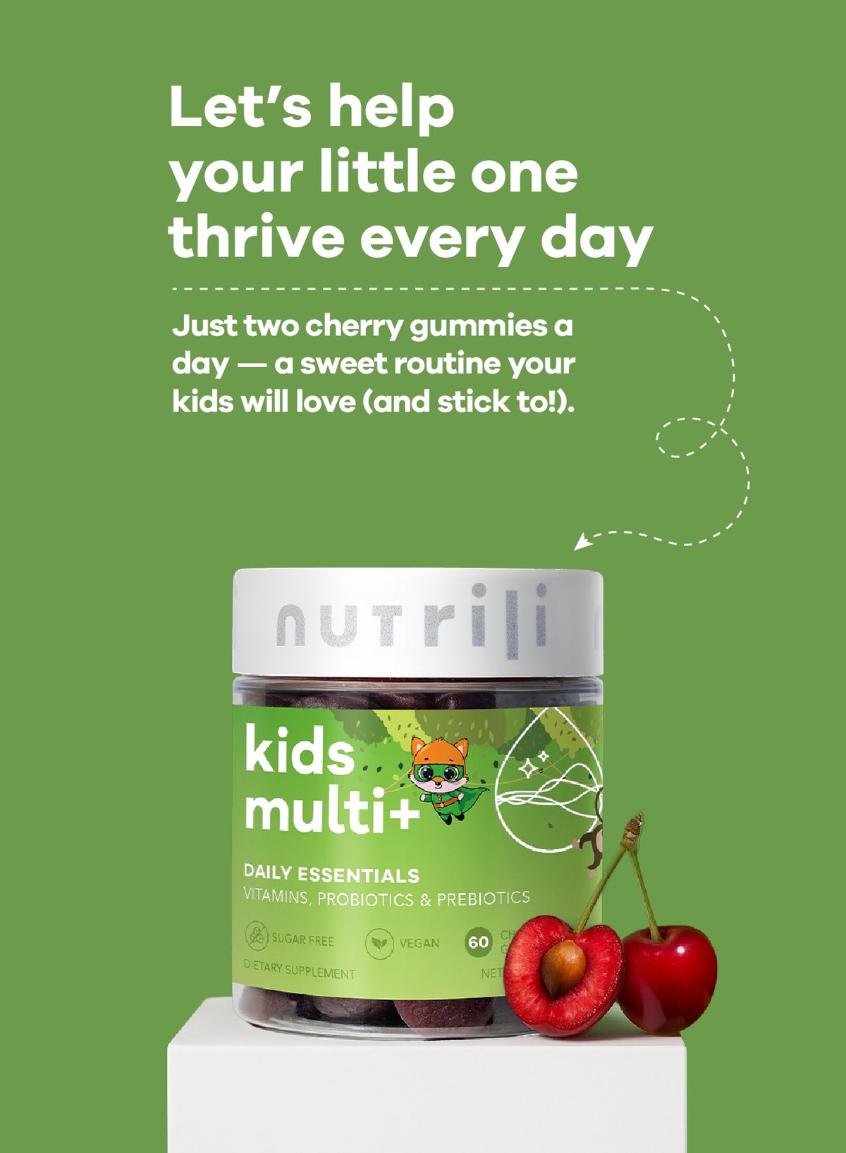 Nutrili Kids Multi+ Probiotics Sugar Free Gummies 1 Month