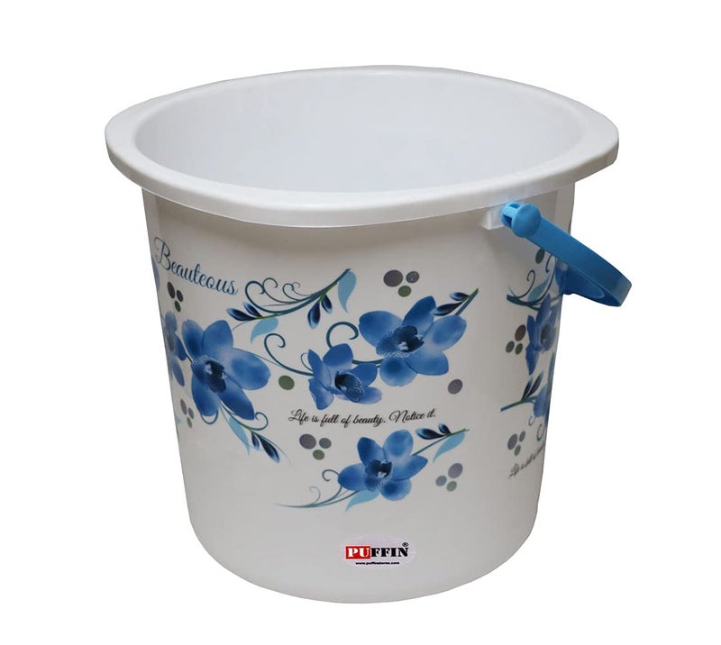 AOOMI Flower Printed Square 6 Pcs Bathroom Set in BucketTubMug 1LStoolDustbinSoap Case - Image 2