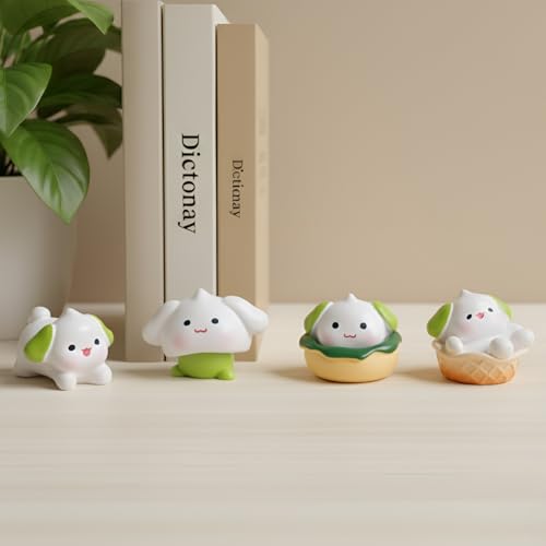 ascension 4 Pieces of Cute Dogs Miniature Set Unique Gifts for Girlfriend Boyfriend Dog Miniature Set for Garden Décor, Living Room, Office, Restaurant Decoration, Doll House Decor - Image 1