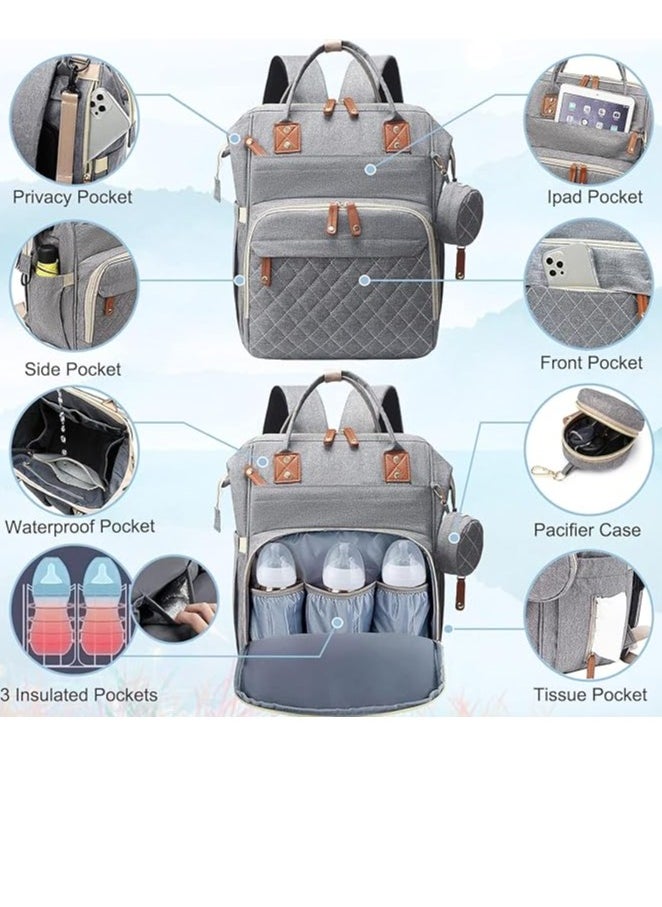 TRASSLE Diaper Bag Backpack with Changing Station Large Capacity Multifunction Baby Bags for Boy Girl Travel For Moms Dads Baby Registry Search Essentials Shower Gifts  - Image 5