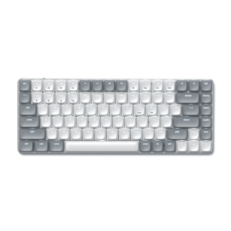 SATECHI SM1 Slim Mechanical Backlit Bluetooth Keyboard | Compact, Portable, Wireless w/ Swappable Keys 14 Backlight Patterns, Work & Gaming Keyboard for Mac & Windows, Connects to 4 Devices - Light Gray - Image 3