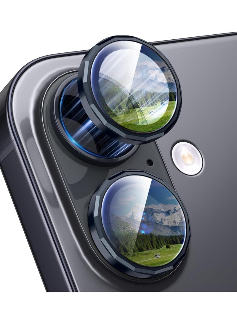 أكاليكس واقي عدسة كاميرا iPhone 17 - وجه، معدن فردي بصلابة 9H، واقي شاشة كاميرا مقاوم للخدش، ملحقات أنيقة، مناسب للحافظة (أسود)