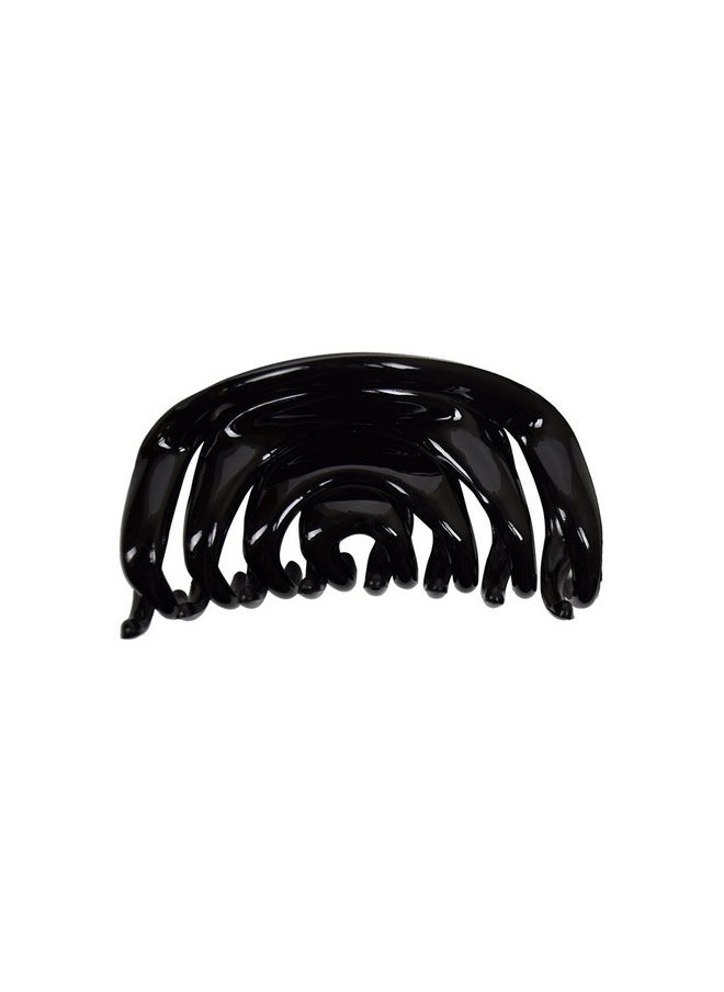 Motique Accessories 3.75 Inch Concentric Circles Jaw Clip For Women Black  - Image 1