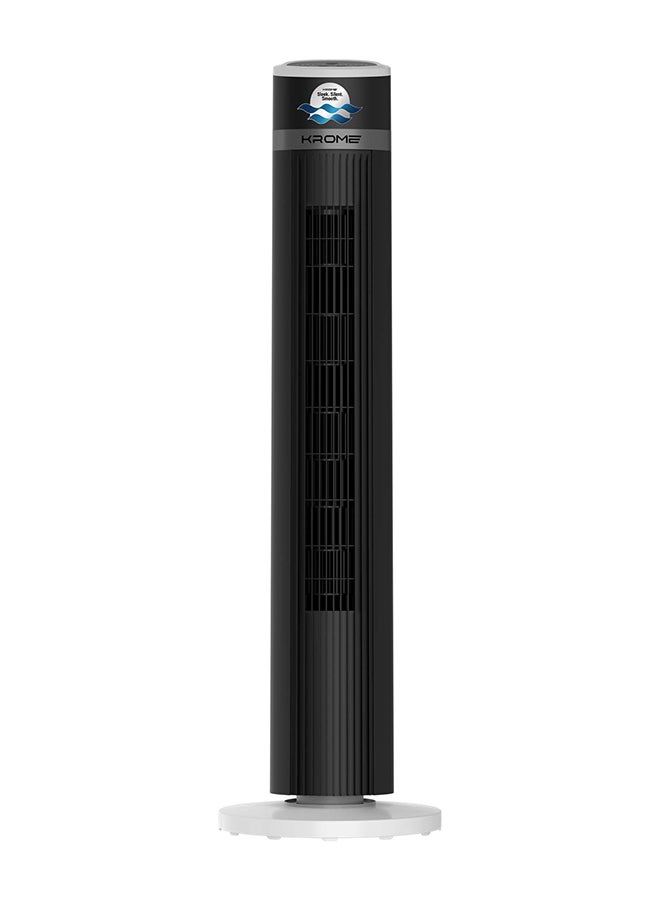 Krome Bladeless Tower Fan with Remote Control, Silent Air Circulator for Home & Office, 3 Speed Levels, Multiple Wind Modes, 15-Hour Timer, Oscillating Cooling Fan for Bedroom & Living Room KR-FNT40M black - Image 1