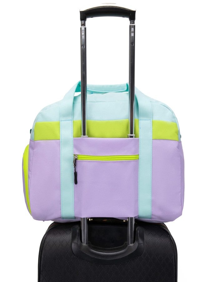 HawLander Kids Duffle Bag for Boys or Girls, Fit School Practice, or Overnight Travel, Light Green, Colour - Image 4
