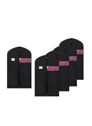 5Pcs Suit Bags Suit Covers for Men Breathable Garment Bags Non-Woven Clothes Covers Coat Bags Dust Proof Dress Bags with Clear Window for Wardrobe Travel Jacket Closet Storage Black 100x60cm - pzsku/Z3B8340E12F34E1CAD340Z/45/1742719783/f9aa1767-b553-42a2-9873-b4eda140fb1d