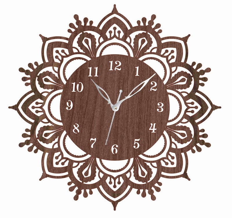 ADK Wall Clock for Living Room Bedroom Home Office Kitchen Asymmetric Shaped Designer MDF Wall Clock for Home Decor Standard 144 - Image 1