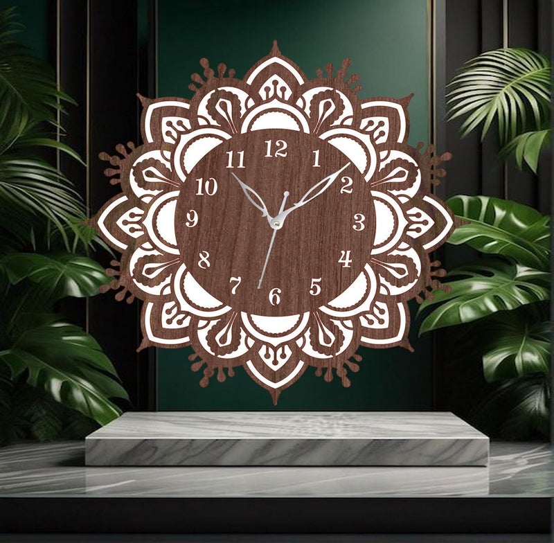 ADK Wall Clock for Living Room Bedroom Home Office Kitchen Asymmetric Shaped Designer MDF Wall Clock for Home Decor Standard 144 - Image 2