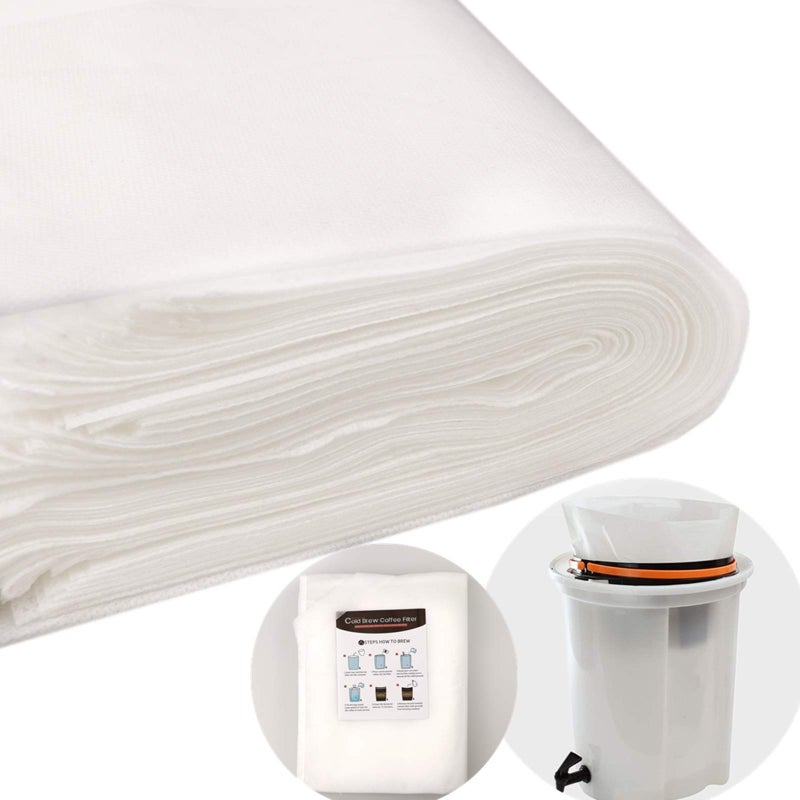 Commercial Cold Brew Coffee Filters  100 Count Cold Brew System Filter Bags Disposable Fine Mesh Brewing Bags Commercial Coffee Filters 16x20 Fits 5 Gallon Buckets Coffee Shop Restaurants