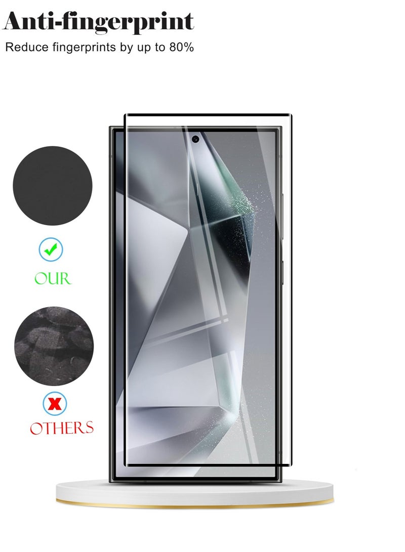 Techie حماية شاشة زجاجية مقسّاة كاملة من سامسونج جالاكسي S24 ألترا 2024 بصلابة 10H HD - مضادة للخدش، مضادة لبصمات الأصابع، وتقنية خالية من الفقاعات - Image 2
