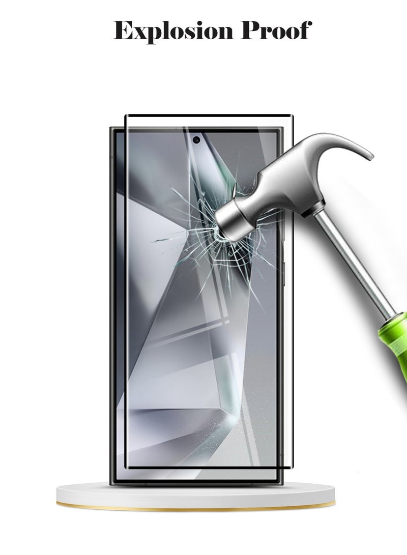 Techie حماية شاشة زجاجية مقسّاة كاملة من سامسونج جالاكسي S24 ألترا 2024 بصلابة 10H HD - مضادة للخدش، مضادة لبصمات الأصابع، وتقنية خالية من الفقاعات - Image 5