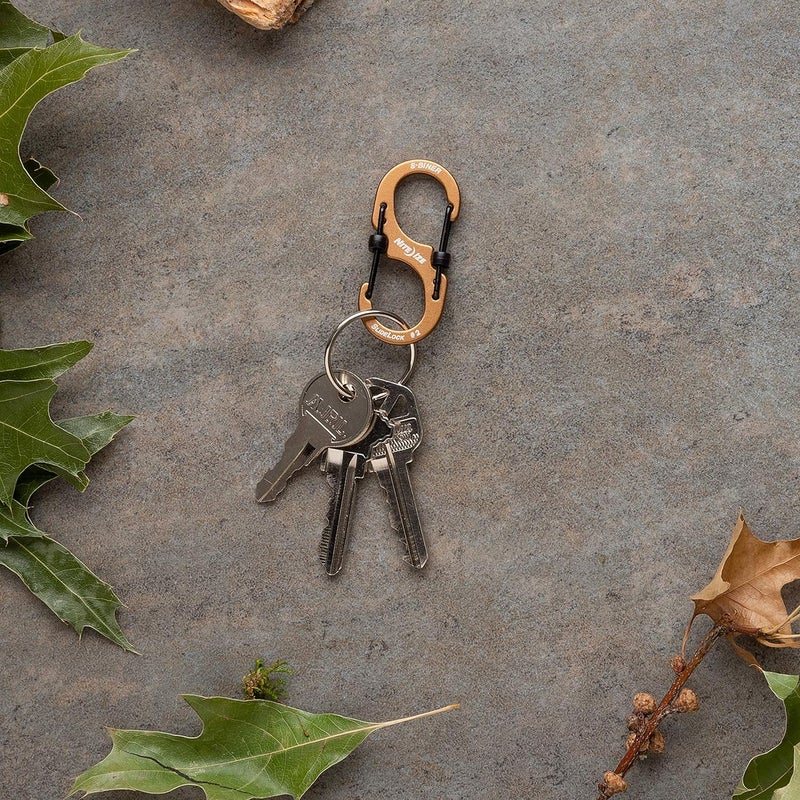 NiteIze S-Biner SlideLock Stainless Steel Dual Locking Carabiner - S-Biner Key Holder with Locking Gate - Carabiner Organizer for Keys & Camping Accessories - Assorted Sizes, Assorted Colors (3 Pack) - Image 2