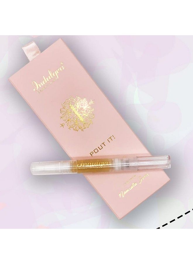 Indulgeo ESSENTIALS Pout It 24K Gold Lip Oil 3.5Ml ; Natural Plump Pout Lips ; Brightening Lip Solution ; Relieves Dry Lips ; 24Kgold Flakes ; Cinnamon Oil Jamaican Coffee Beans ; Gold Lip Oil - Image 5