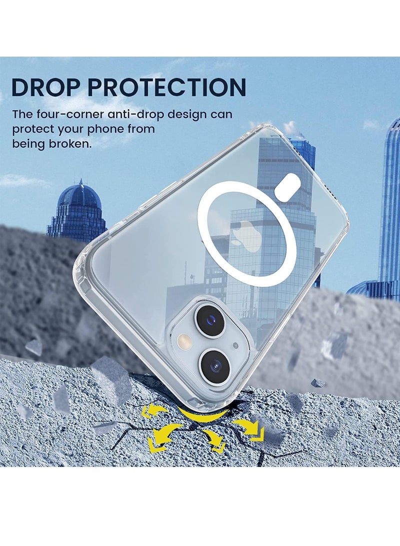 MIGOFAST Magnetic Clear Back Designed for iPhone 13 Clear Phone Case Compatible with Magsafe, Slim Protective Cover - Image 5