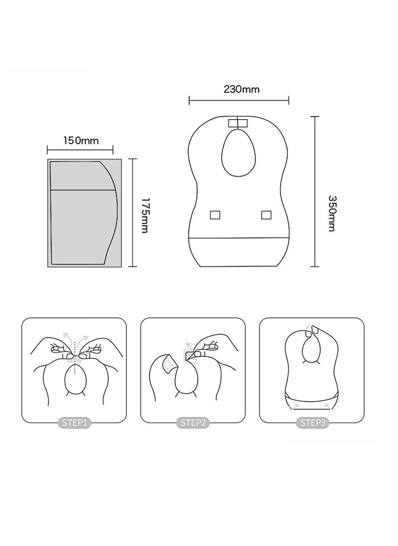 STAR BABiES Star Babies Disposable Bibs - Pack of 150 Dinosaur Print - New  - Image 3