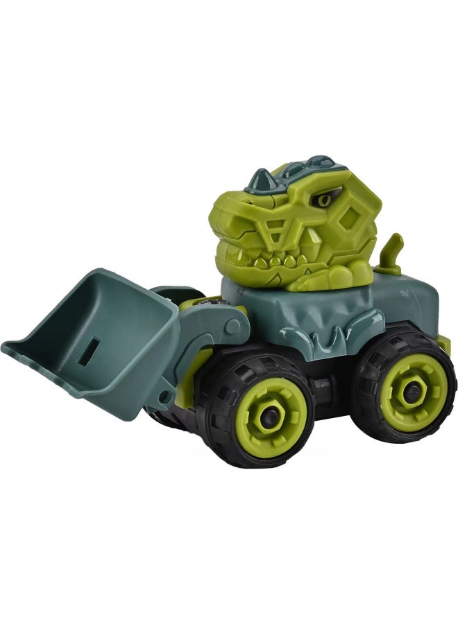 Sliding Dinosaur Transport Engineering Vehicle Toy Set Boy Puzzle Tyrannosaurus Rex Excavator Dumper Truck Large Drop Resistant-Color:Dinosaur Bulldozer (OPP Bag)  - Image 1