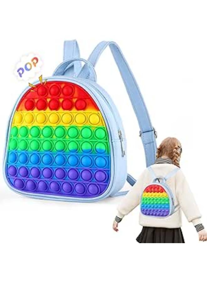 TRICIA Pop Purse Fidget Backpack Rainbow Silicone Popper Backpack Birthday for Girls Women 