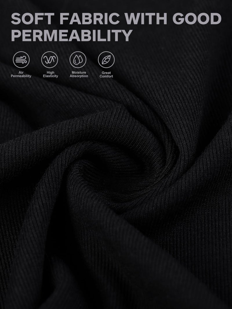 Cooraby 6 Pack Toddler Tank Top Kids Undershirts Soft Undershirt for Boys and Girls Black - Image 4