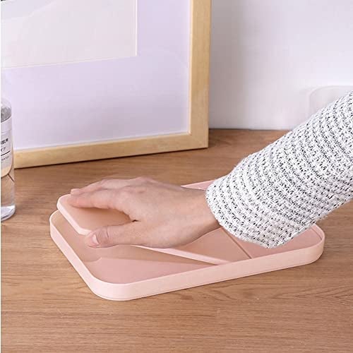 Mockery Glass Desktop Makeup Mirror - Foldable, Portable Princess Square Folding Vanity Mirror With Stand for Women (Pink), Tabletop - Image 5