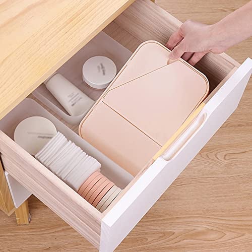 Mockery Glass Desktop Makeup Mirror - Foldable, Portable Princess Square Folding Vanity Mirror With Stand for Women (Pink), Tabletop - Image 4